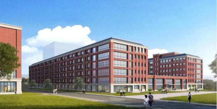อาคารโรงพยาบาลโลหะ Prefab อาคารสํานักงานพาณิชย์หลายชั้น โครงสร้างเหล็ก อาคารโรงเรียน Prefabricated